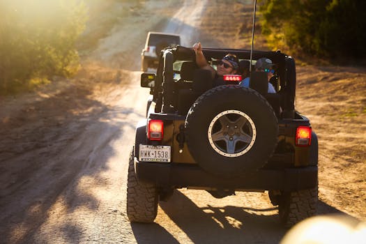 Friends enjoy a sunlit offroad journey in Texas, capturing the spirit of adventure.