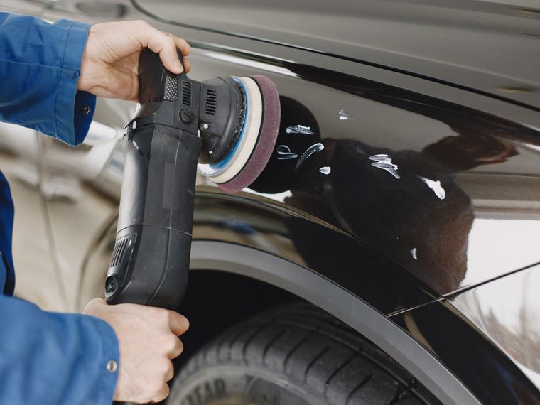 Machine paint polishing