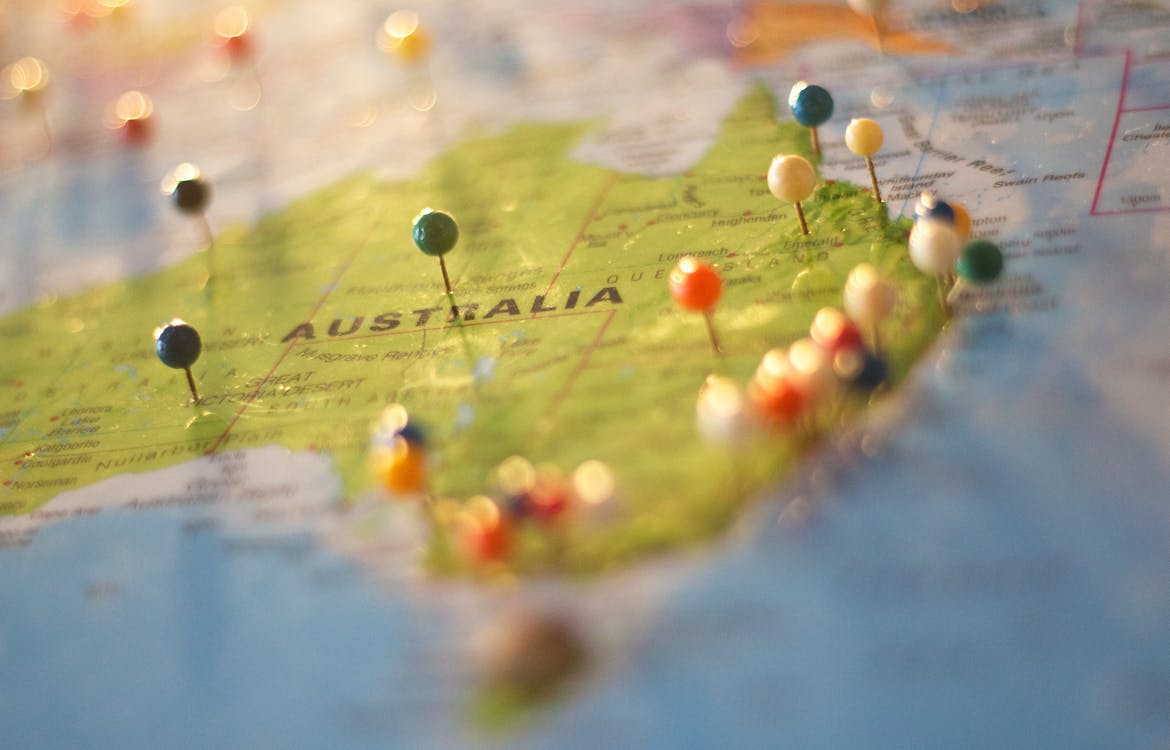 Free Australia Map Stock Photo