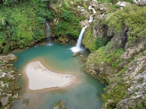 Drone Shot of Waterfalls