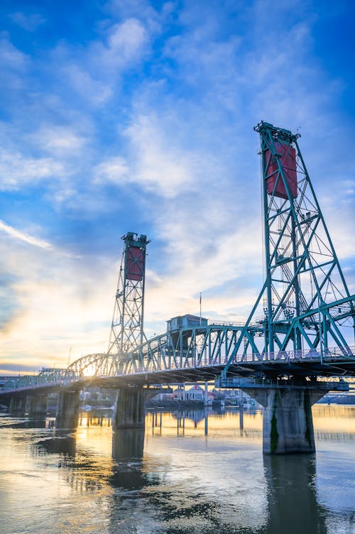 Bridge over river in city