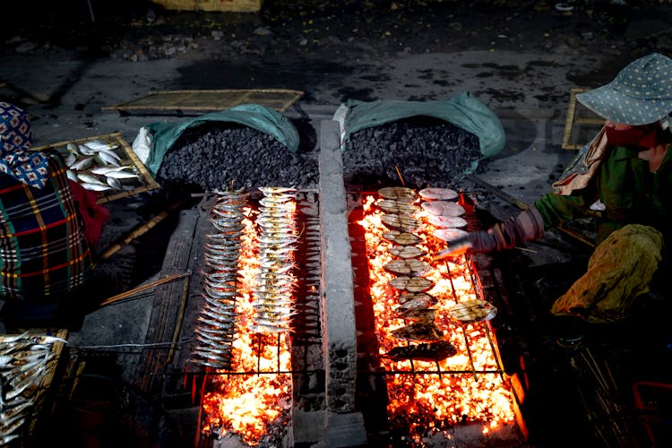 Fish Roasted On Grill