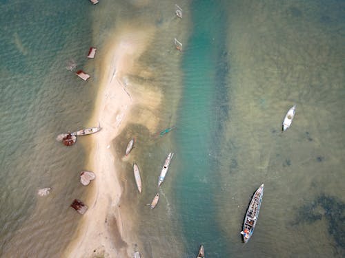бесплатная Бесплатное стоковое фото с Аэрофотосъемка, вид сверху, лодки Стоковое фото