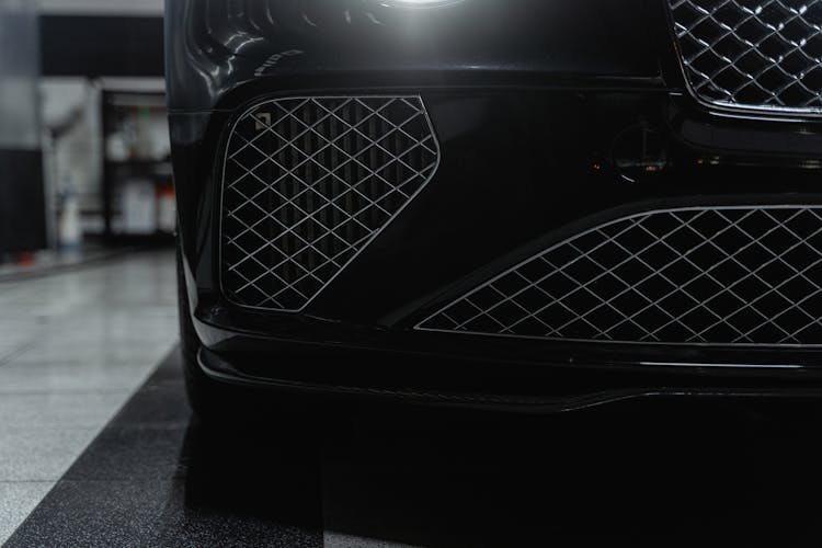 A Close-Up Shot Of The Bumper Of A Bentley