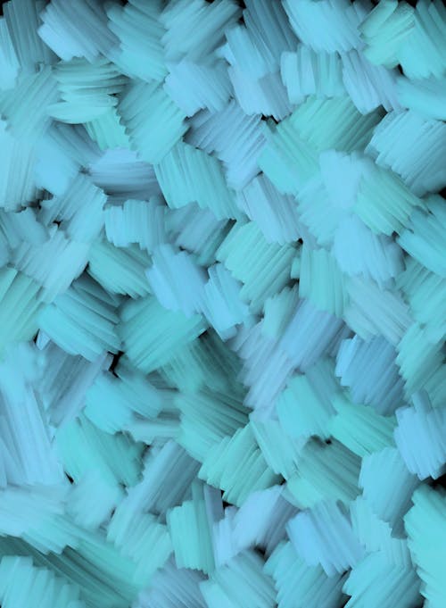 Close-Up Shot of an Abstract Teal Painting