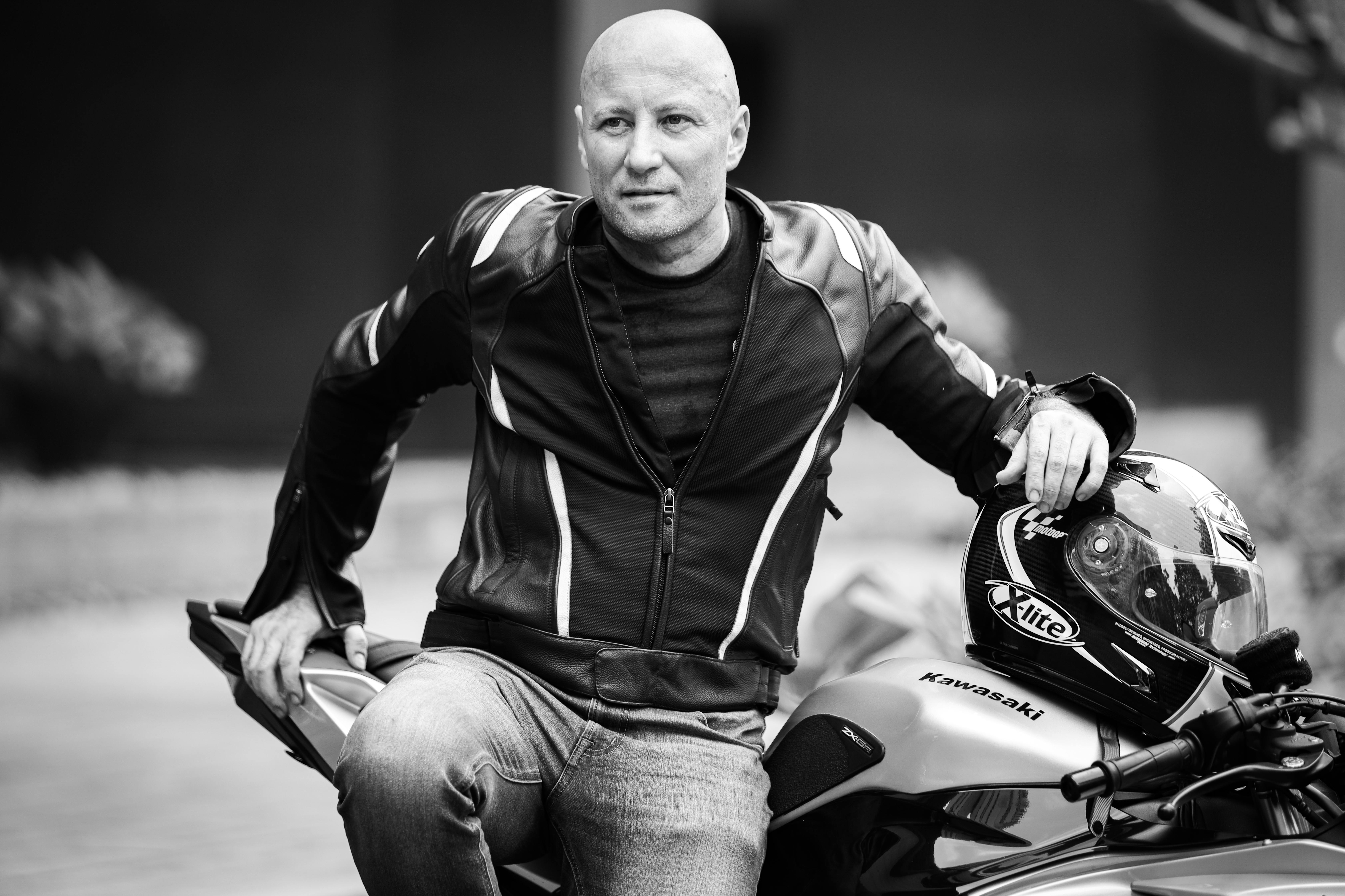 A Man in Black Leather Jacket Sitting Beside the Motorbike · Free Stock  Photo