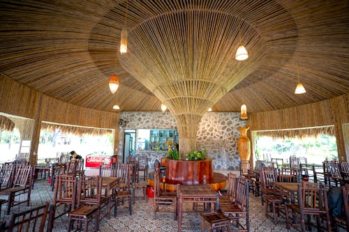 Imagine de stoc gratuită din bambus bastoane, bar, mese