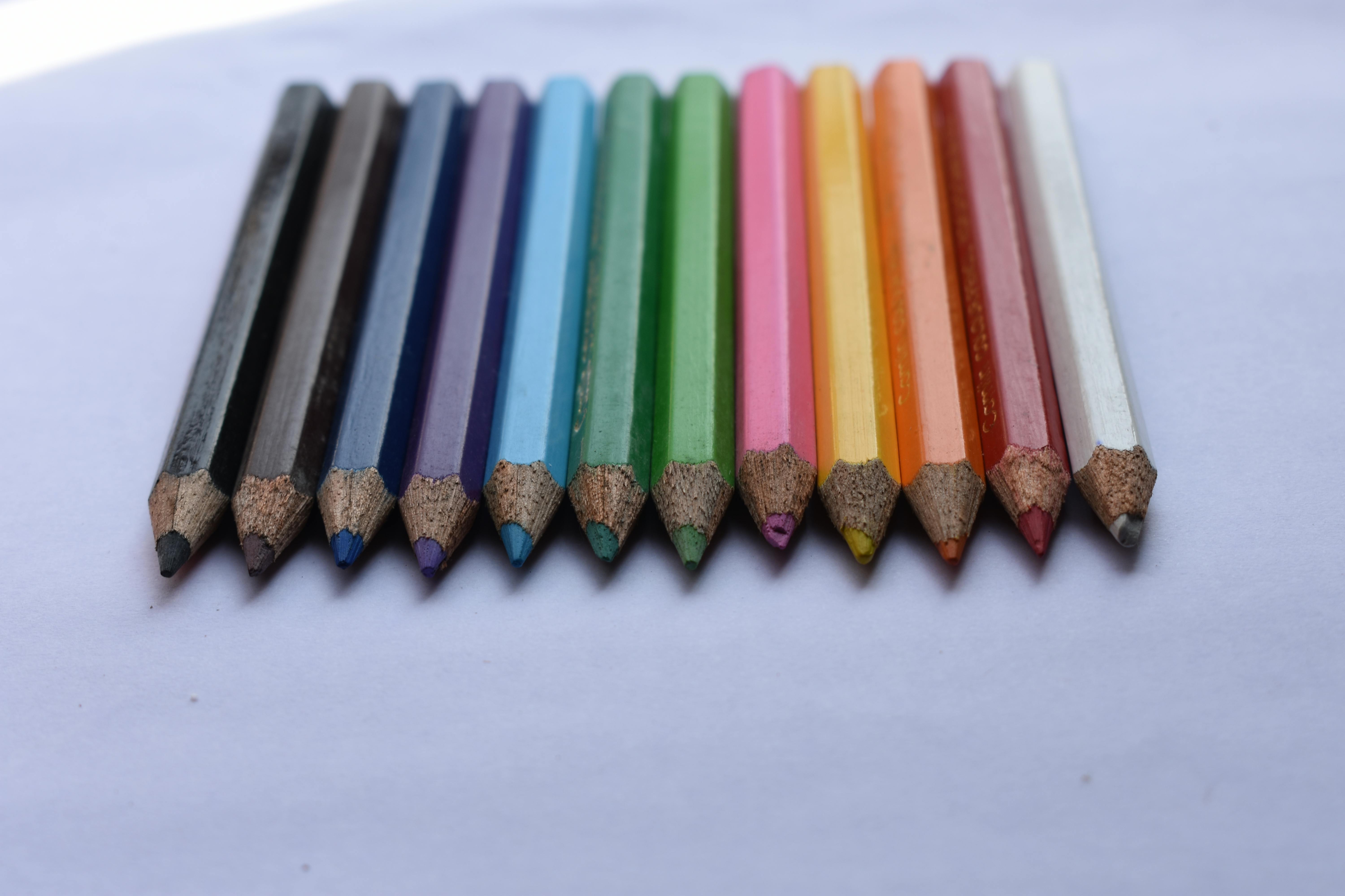 Free stock photo of crayons