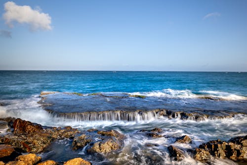地平線, 天性, 岩石海岸 的 免费素材图片