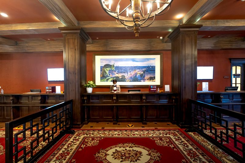 Luxury hotel lobby