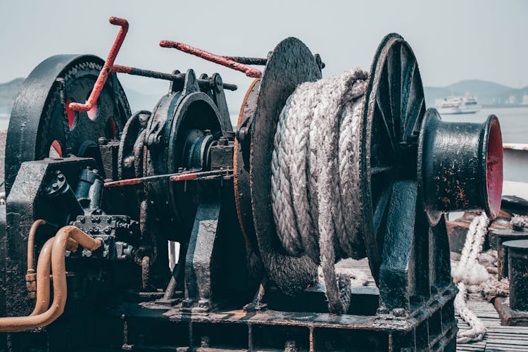 View Of A Hydraulic Winch