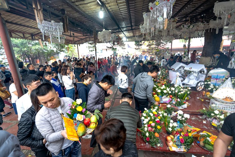 Flowers On Stall In Market