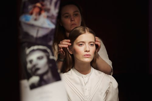 Woman Getting Her Hair Fixed