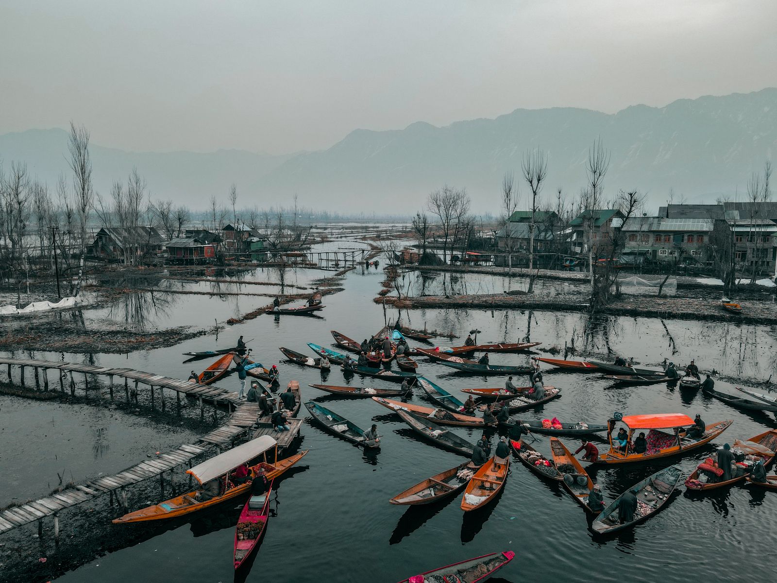 Scenic valley view in Kashmir