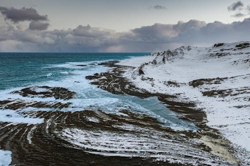 Snow Covered Seashore