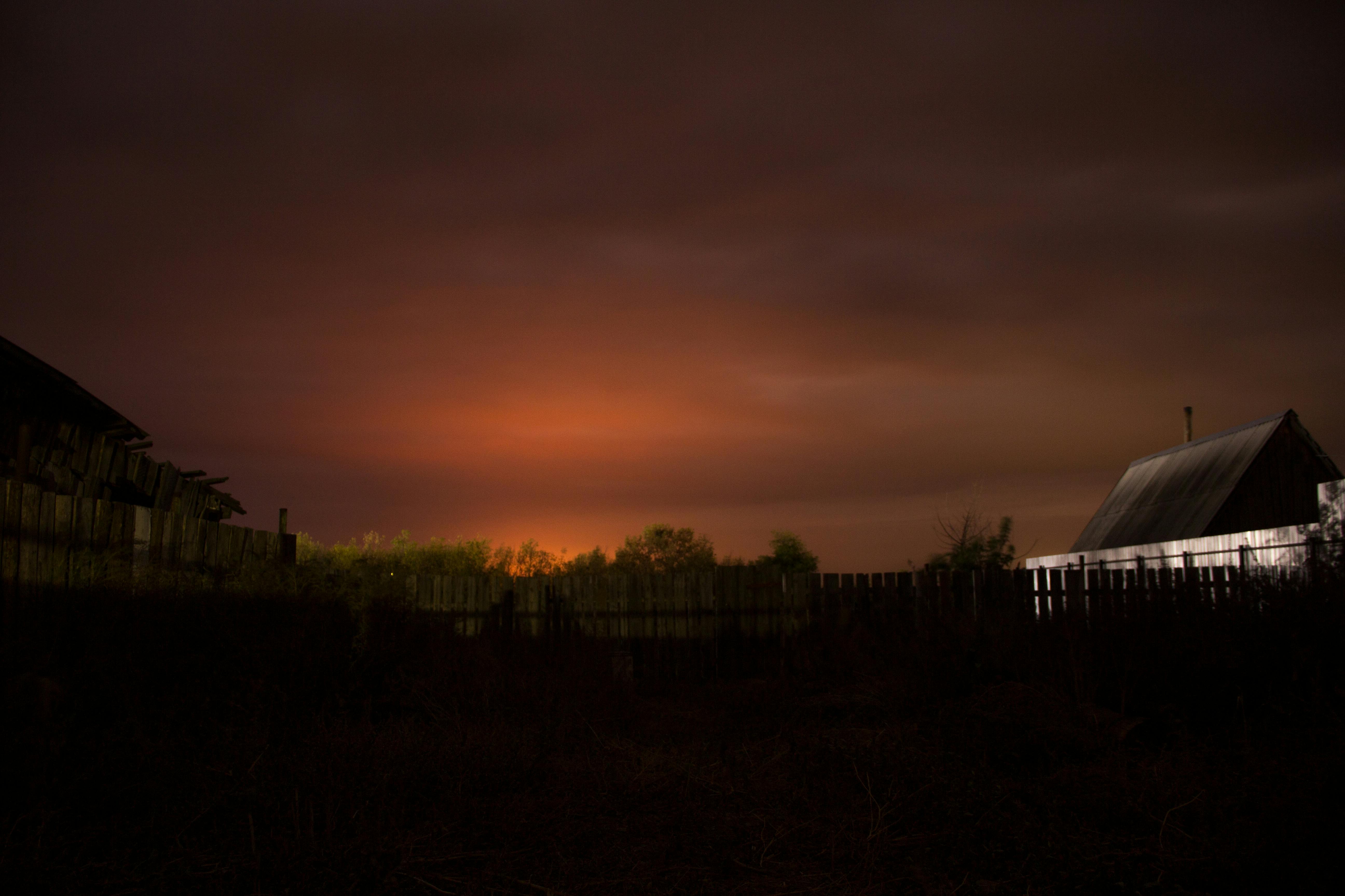 Hdr オレンジ色の空 夜の無料の写真素材