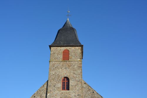 Free stock photo of blue sky, ciel bleu, clocher Ã glise Stock Photo