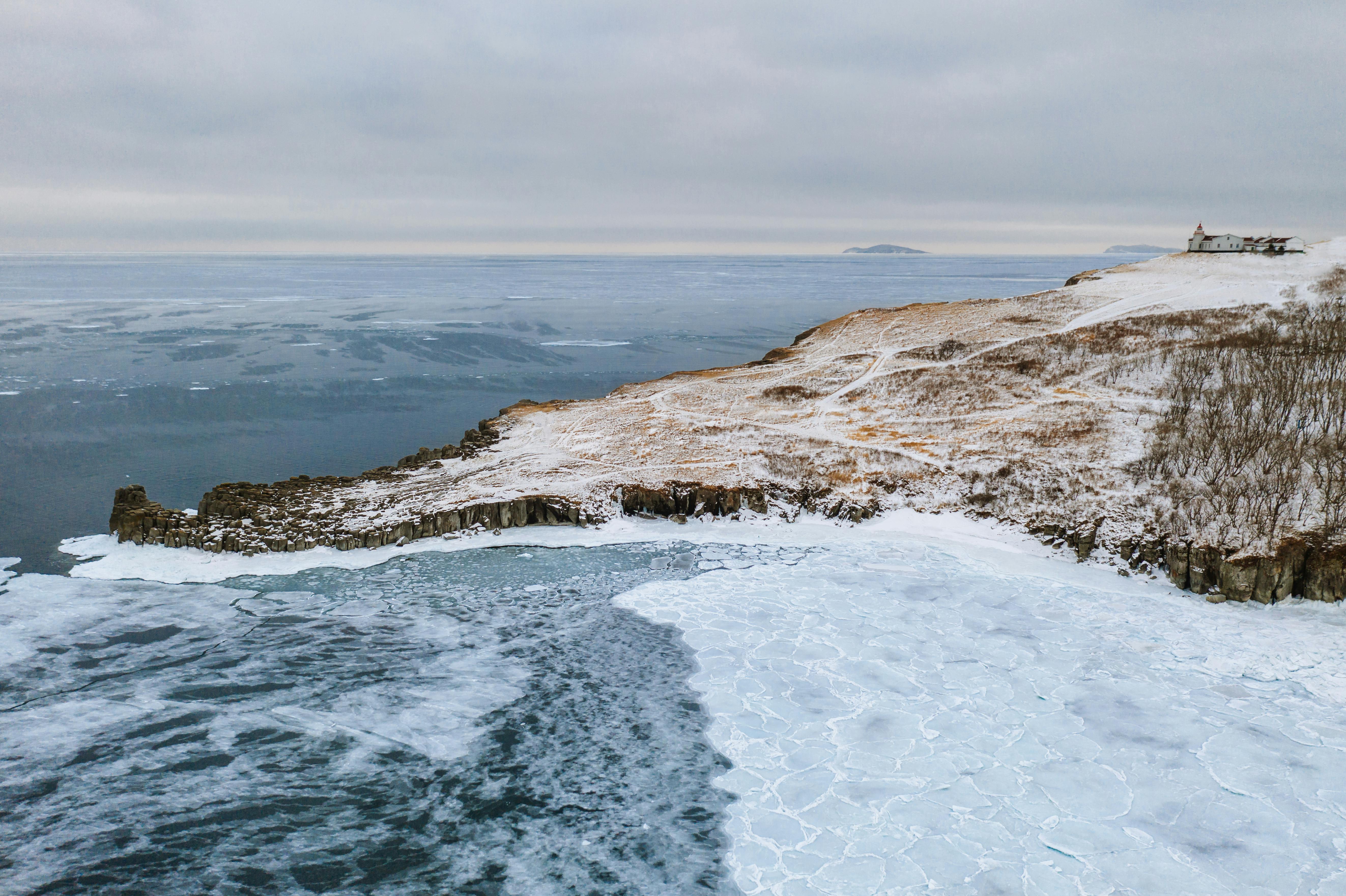 cold snow sea dawn