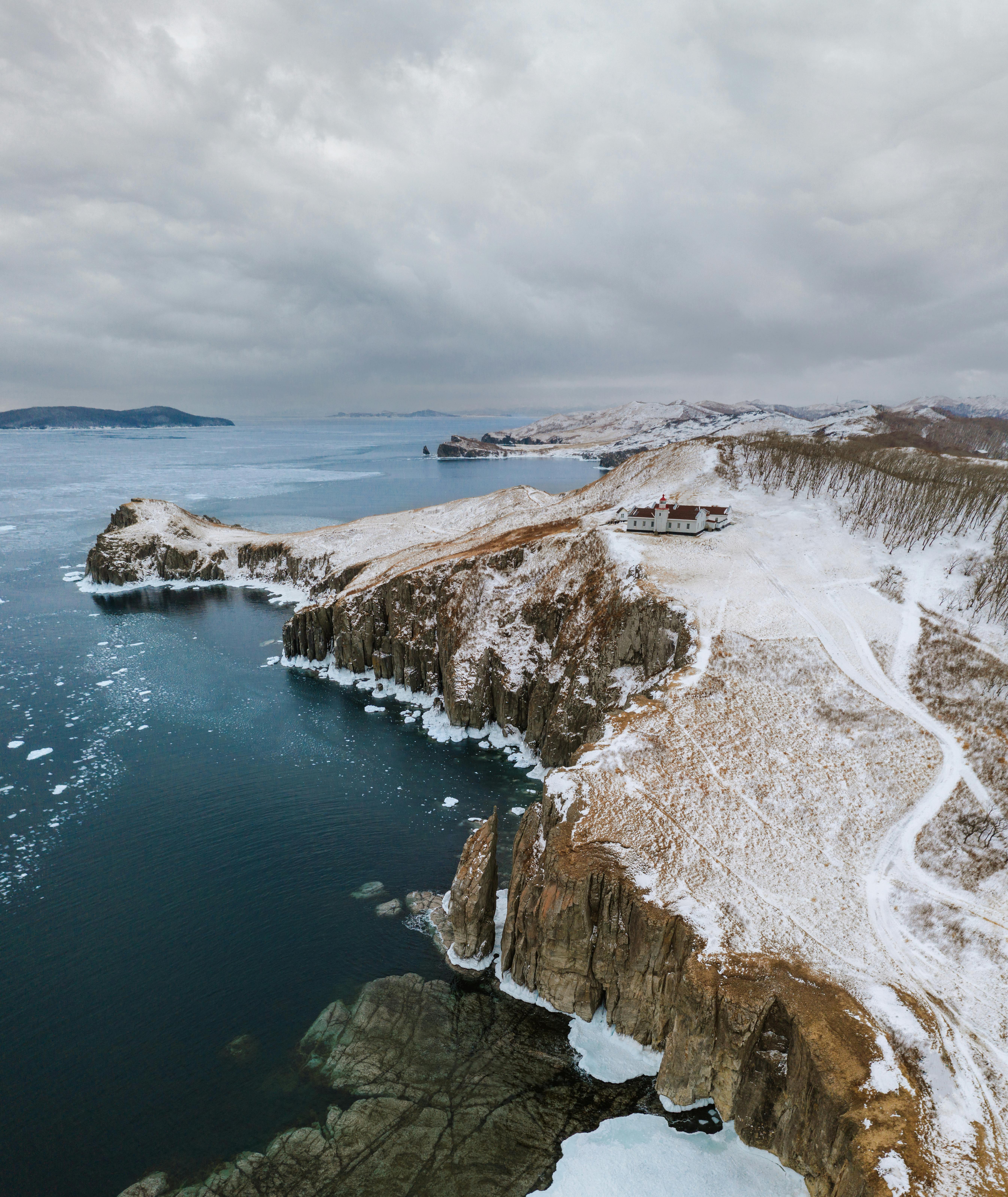 cold snow sea landscape