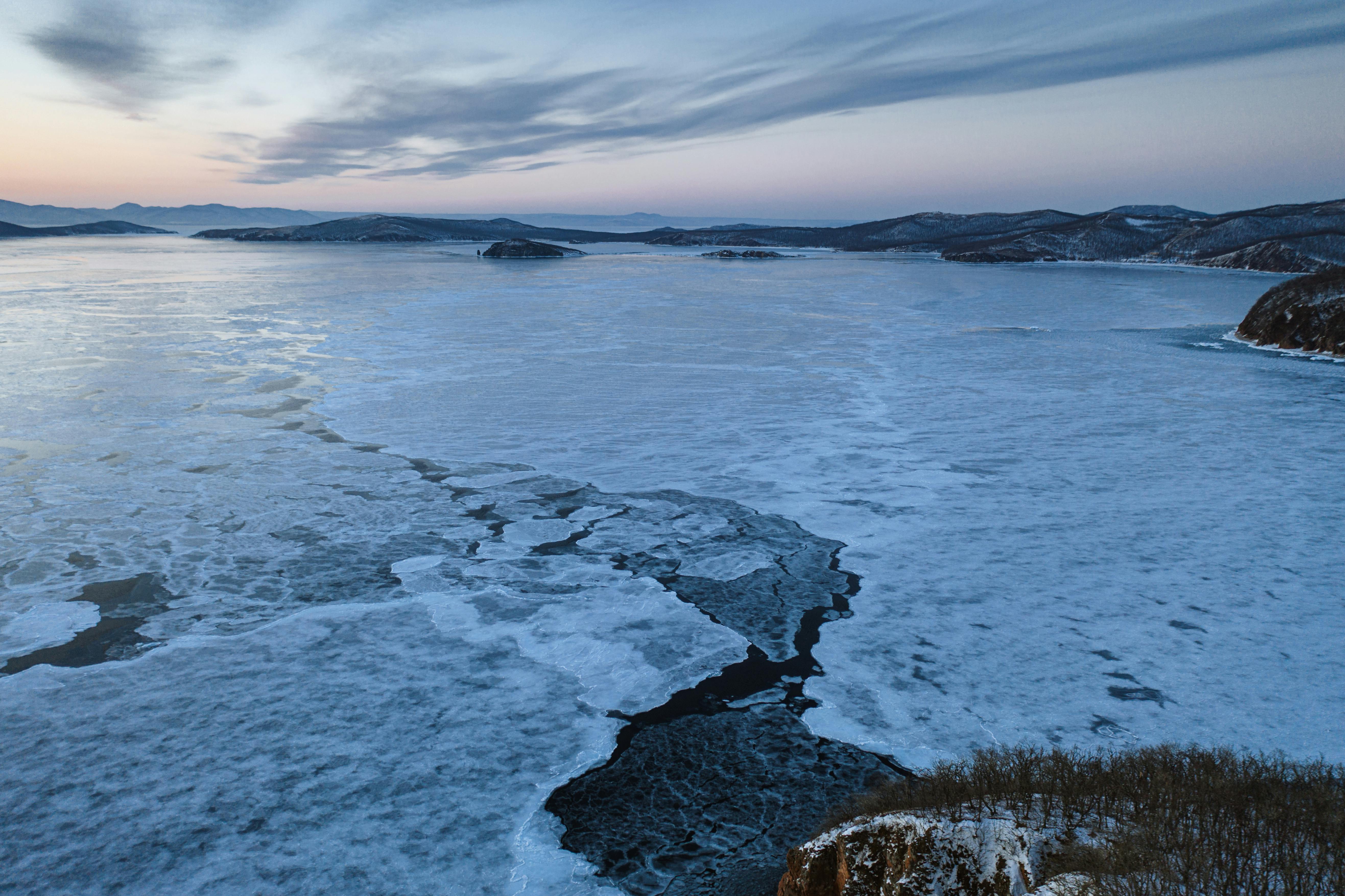 cold snow sea dawn