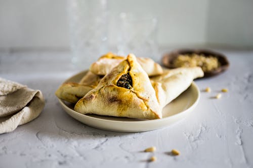 Free Triangle Pies with Filling  Stock Photo