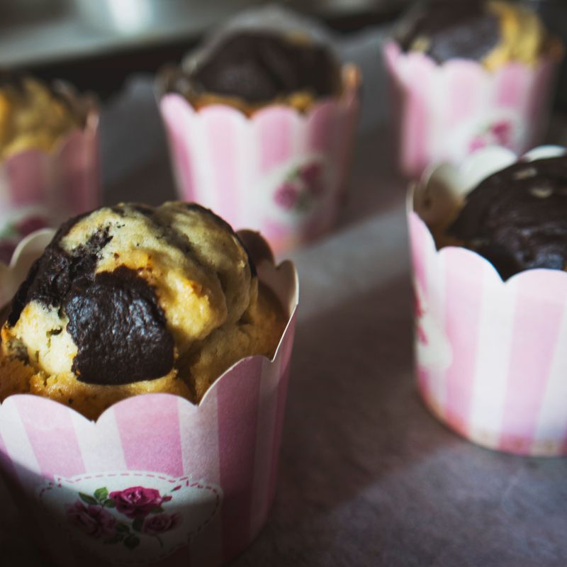 Tahini Chocolate Swirl Muffins