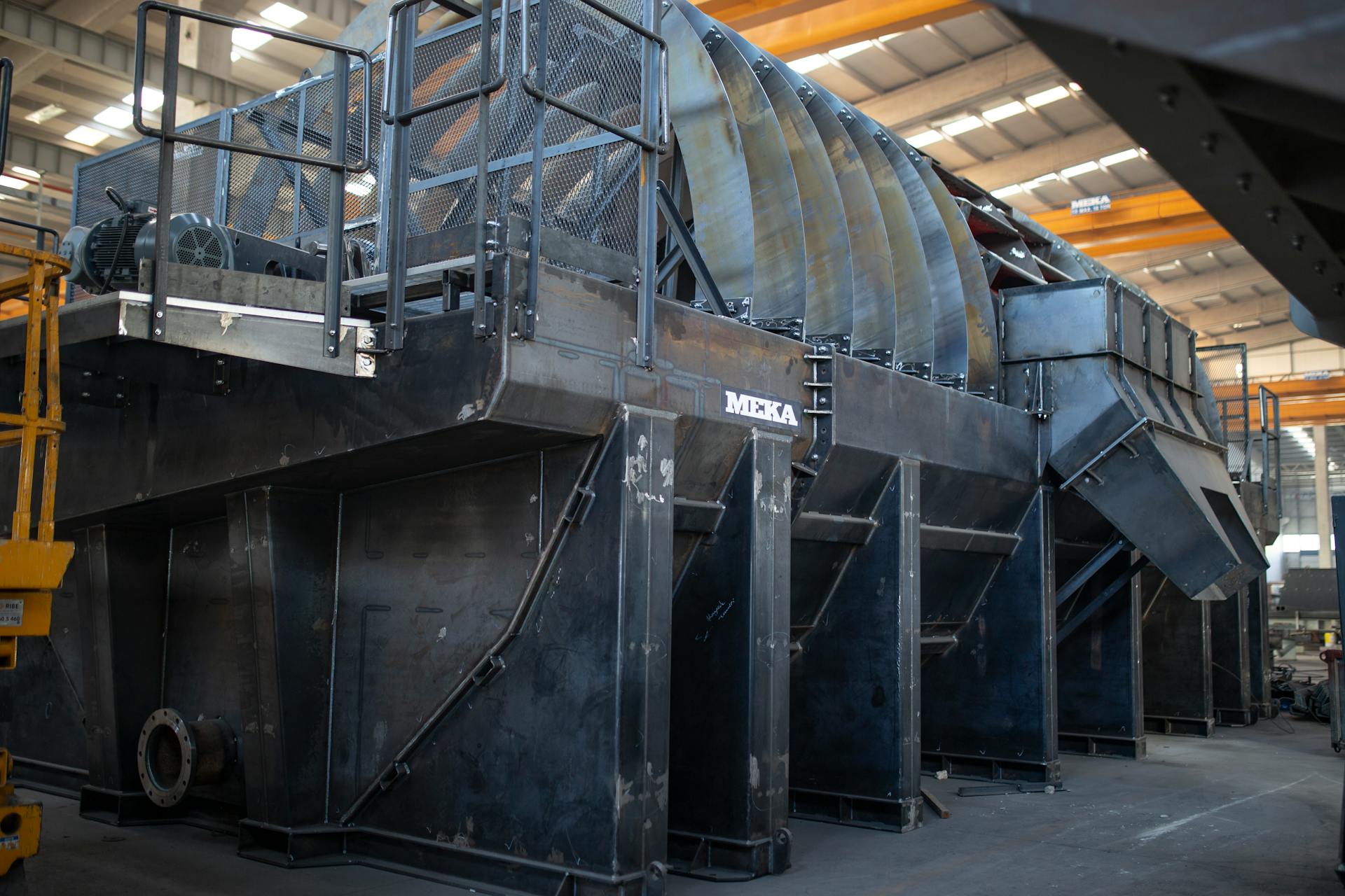 Powerful industrial machinery in a factory setting, emphasizing engineering excellence.