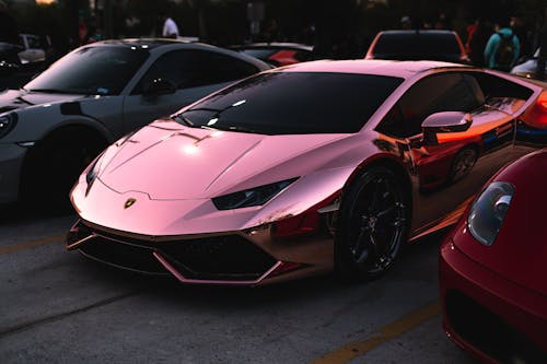 Pink Lamborghini Aventador