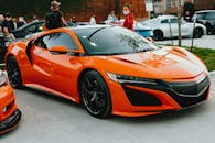 Orange Acura Nsx on Car Show