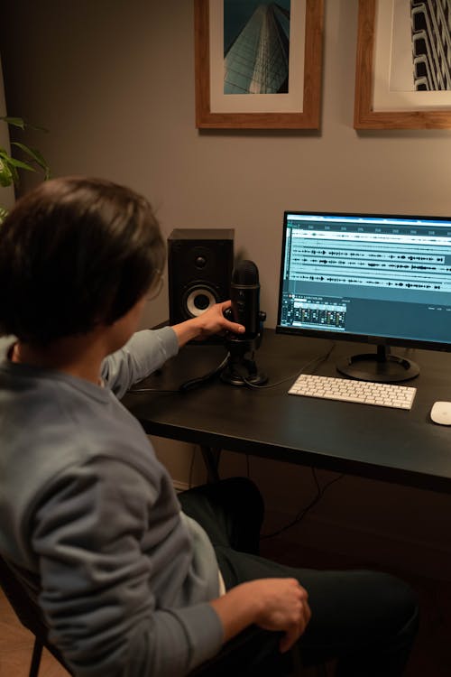 Free stock photo of black pants, computer, computer keyboard