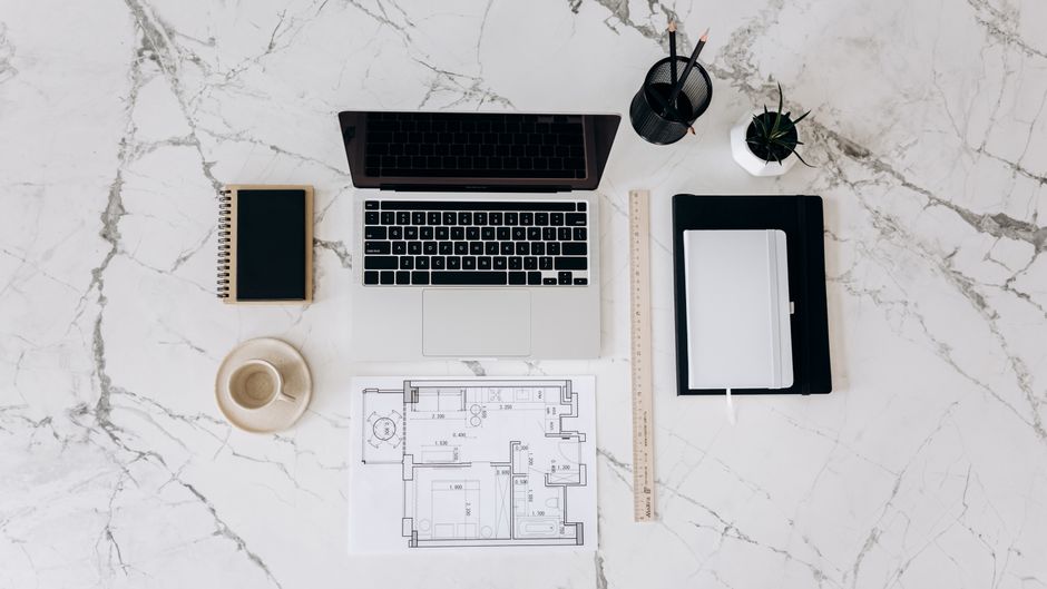 clean desk planning scene real home lifestyle photo 2