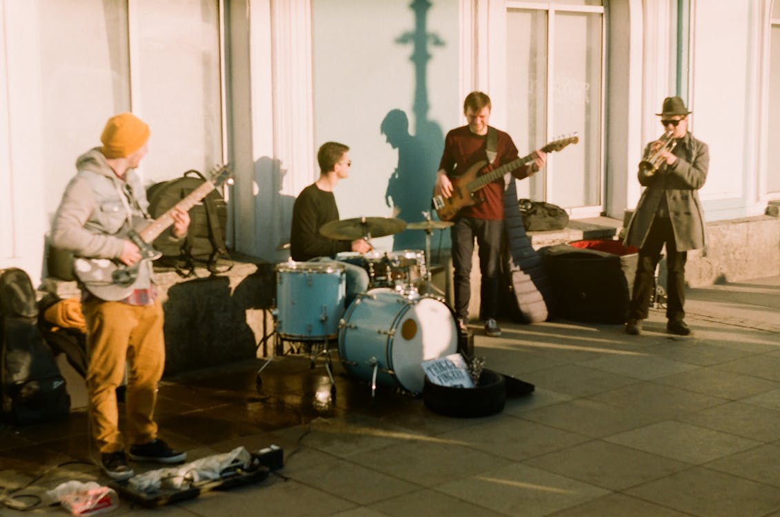 A Band Playing on the Street