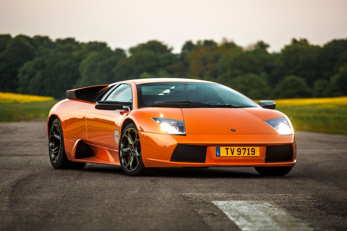 Free 
An Orange Lamborghini Murcielago Stock Photo