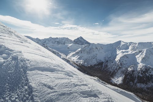 Winter in the Mountains on a Sunny Day