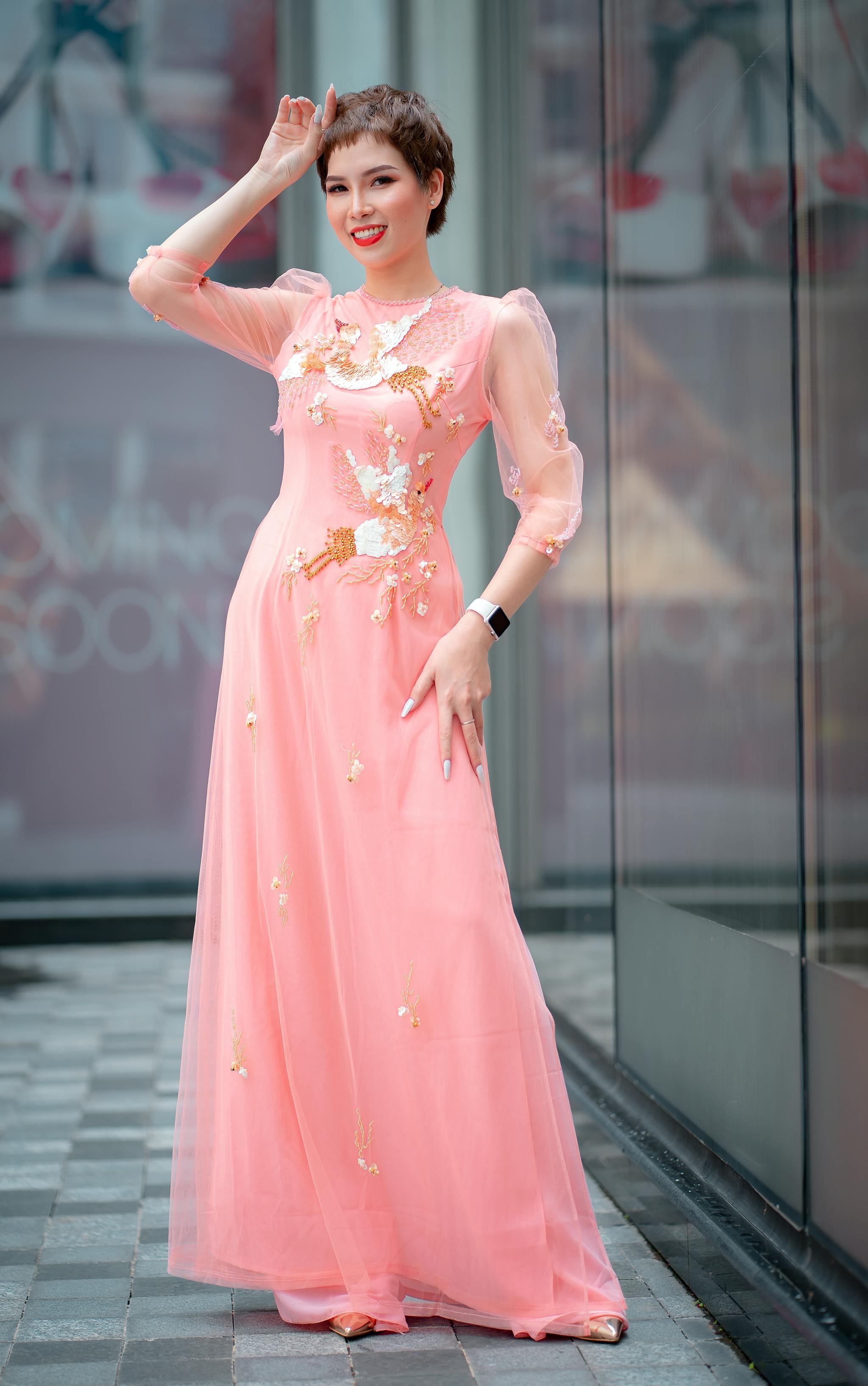 Beautiful Lady Long Dress Poses Near Stock Photo 521006413 | Shutterstock