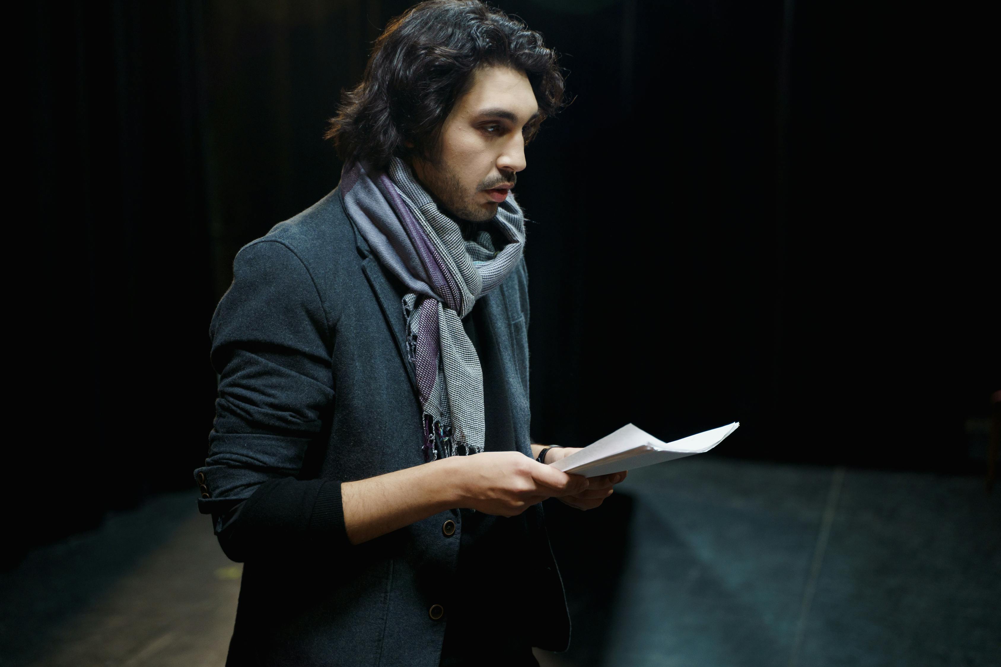 Man With A Script On Hand - Articulation Exercises for Actors