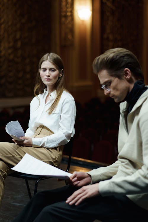 Man Reviewing His Script