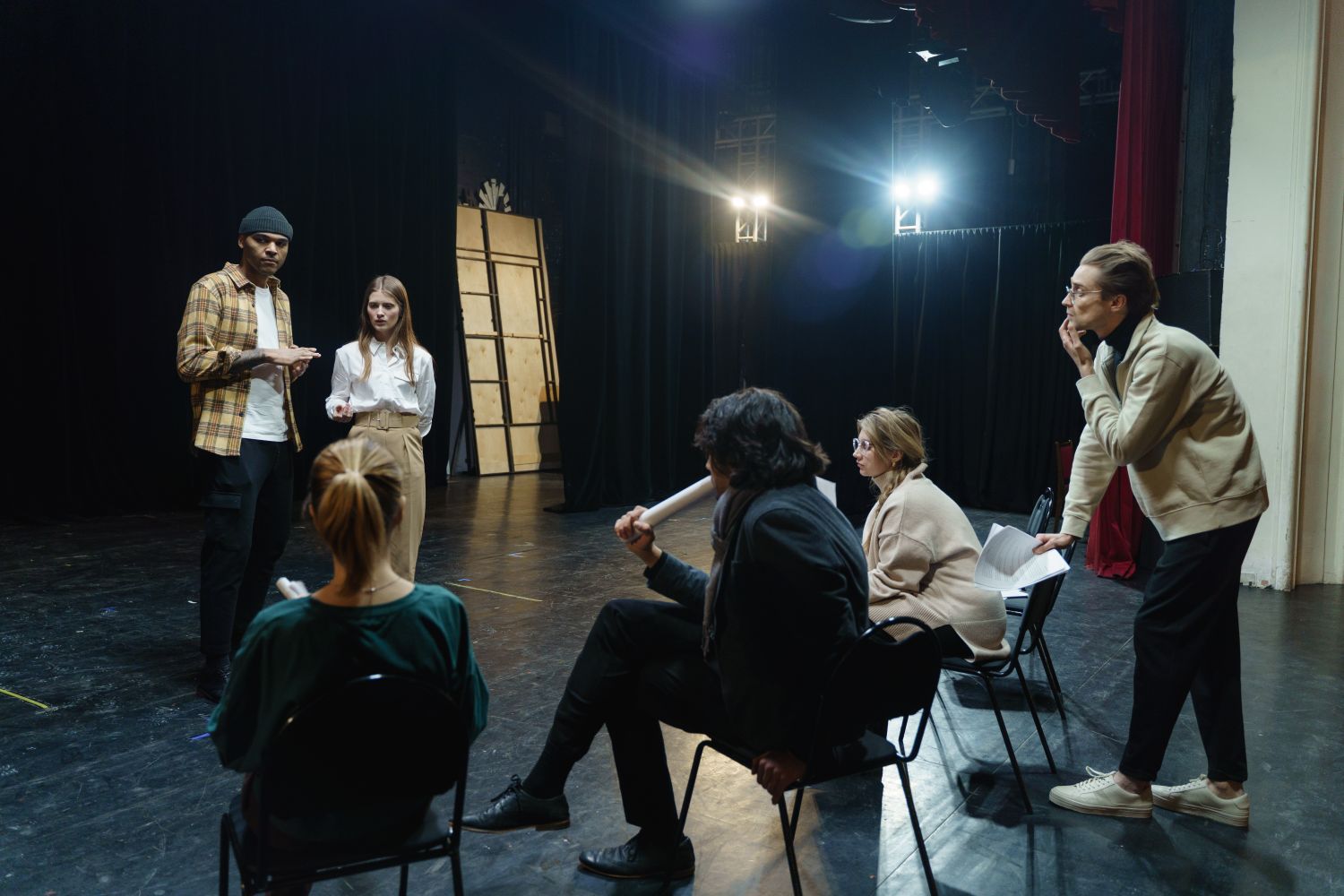 Theatre rehearsal scene