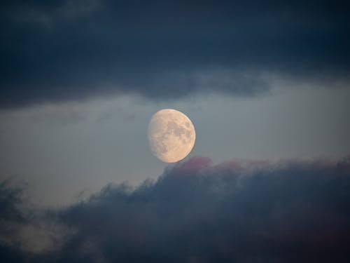 Full Moon over Dark Clouds