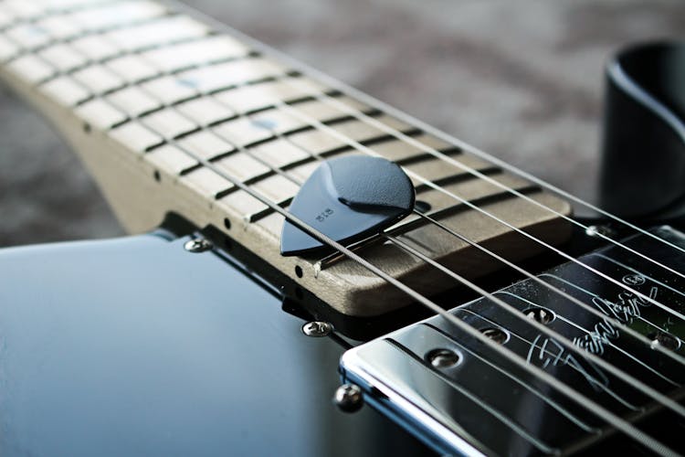 A Black Guitar Pick