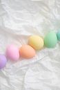 Row Of Assorted Colored Eggs