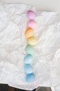 Assorted Colored Eggs On White Paper