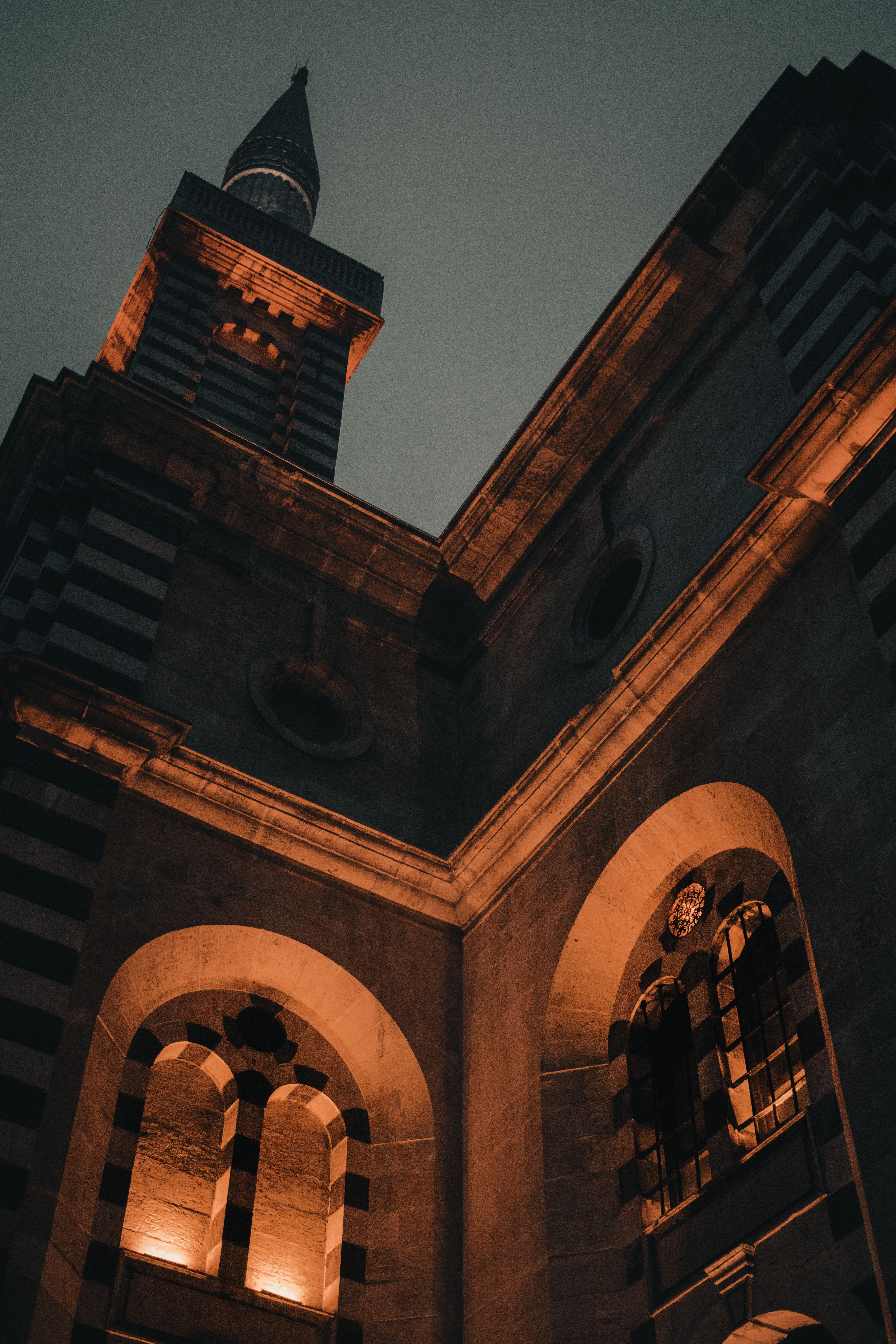 Low Angle Shot of a Cathedral Under Evening Sky · Free Stock Photo