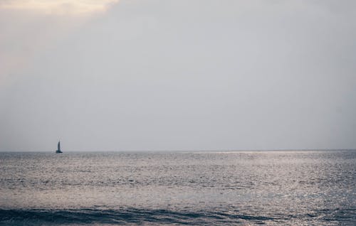 Free stock photo of alone, boat, horizon