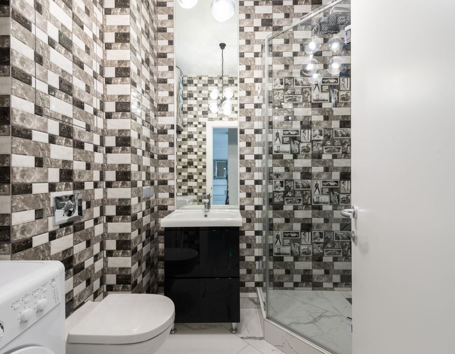 Modern one piece toilet installation Ladera Ranch bathroom