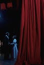Man and Woman  on the Stage