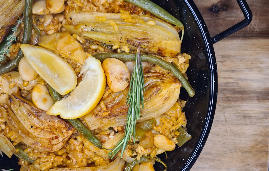 Vegetable paella