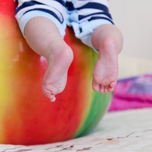Free Close-Up Photograph of an Infant's Feet Stock Photo