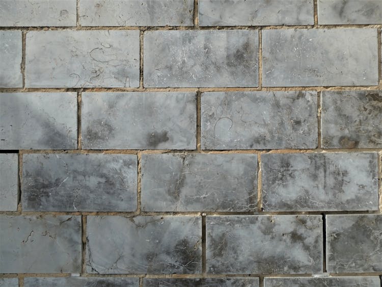 Gray Marble Block Wall 