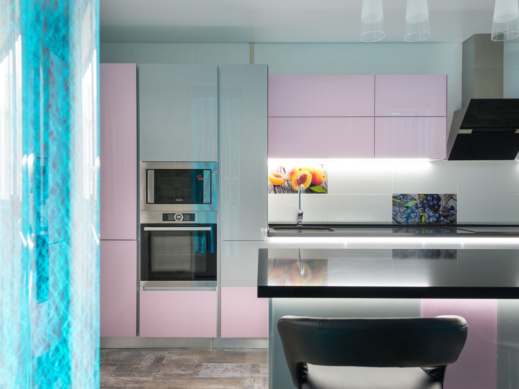 Kitchen Spraying in Abbey Wood — a decorator at work mid-project
